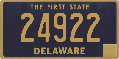 DE license plate 24922