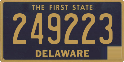 DE license plate 249223