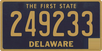 DE license plate 249233