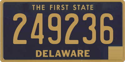 DE license plate 249236