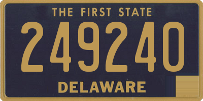 DE license plate 249240