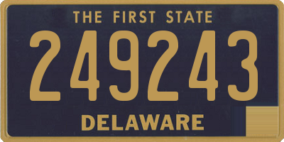 DE license plate 249243
