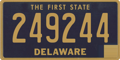 DE license plate 249244