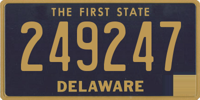 DE license plate 249247