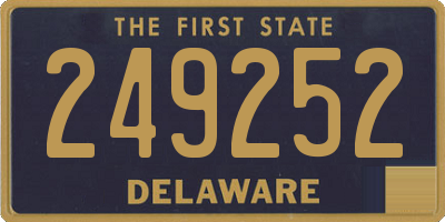 DE license plate 249252