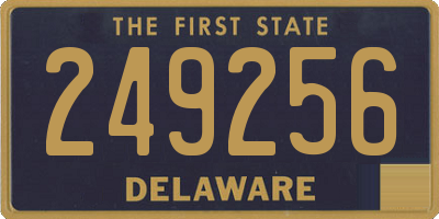 DE license plate 249256