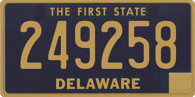 DE license plate 249258