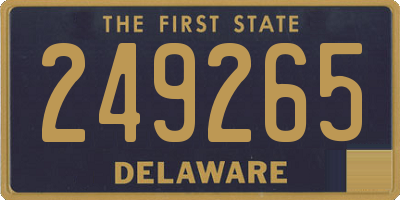 DE license plate 249265