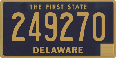 DE license plate 249270