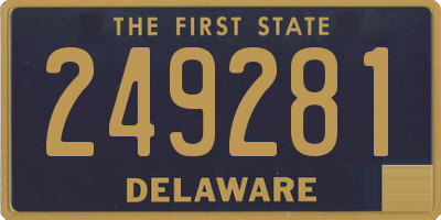 DE license plate 249281