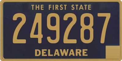 DE license plate 249287