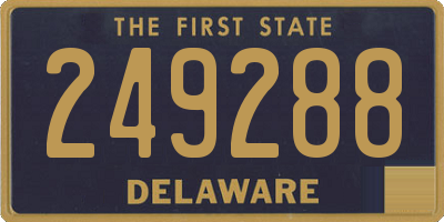 DE license plate 249288