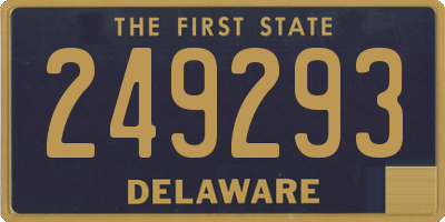 DE license plate 249293