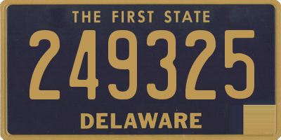 DE license plate 249325