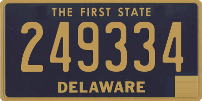 DE license plate 249334