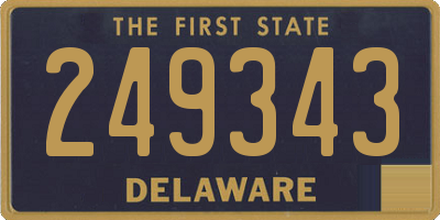 DE license plate 249343