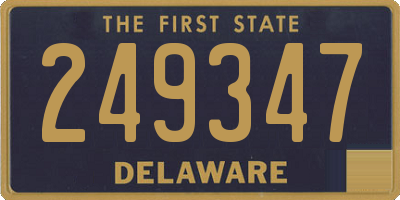 DE license plate 249347
