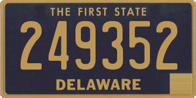 DE license plate 249352