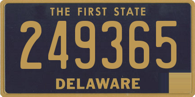 DE license plate 249365