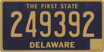 DE license plate 249392