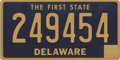 DE license plate 249454