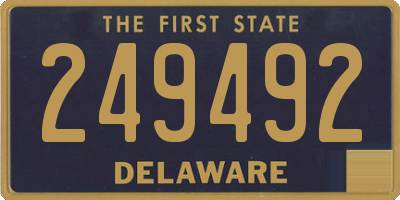 DE license plate 249492