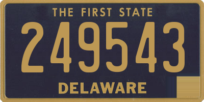 DE license plate 249543