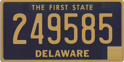 DE license plate 249585