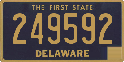 DE license plate 249592