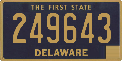 DE license plate 249643