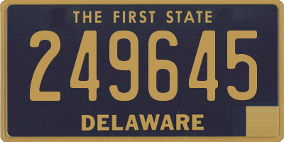 DE license plate 249645
