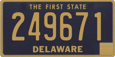 DE license plate 249671