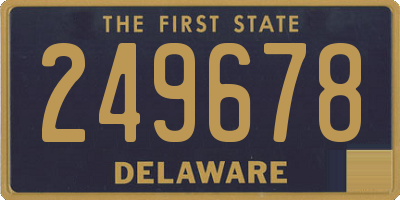 DE license plate 249678