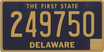 DE license plate 249750