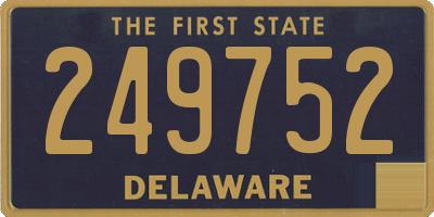 DE license plate 249752
