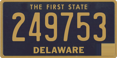 DE license plate 249753
