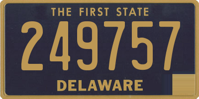 DE license plate 249757