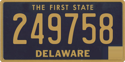 DE license plate 249758