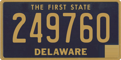 DE license plate 249760