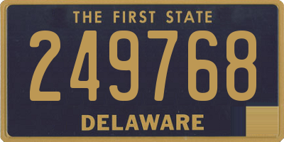 DE license plate 249768