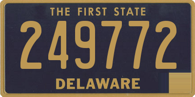 DE license plate 249772