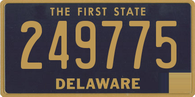 DE license plate 249775