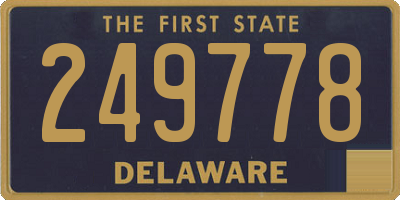 DE license plate 249778