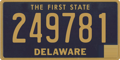 DE license plate 249781