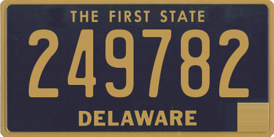 DE license plate 249782