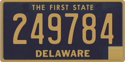 DE license plate 249784