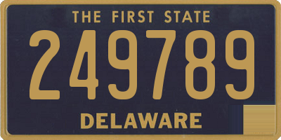 DE license plate 249789