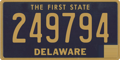 DE license plate 249794
