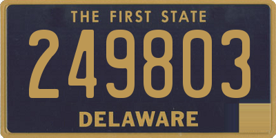 DE license plate 249803