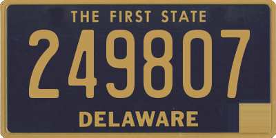 DE license plate 249807